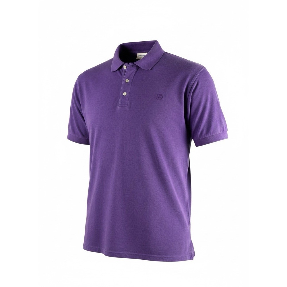 Vintage JANTZEN Sport Polo Shirt Mens Large Purple USA Cotton NEW